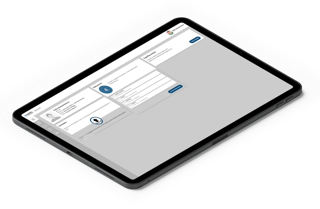 Information for professionals: image of an ipad